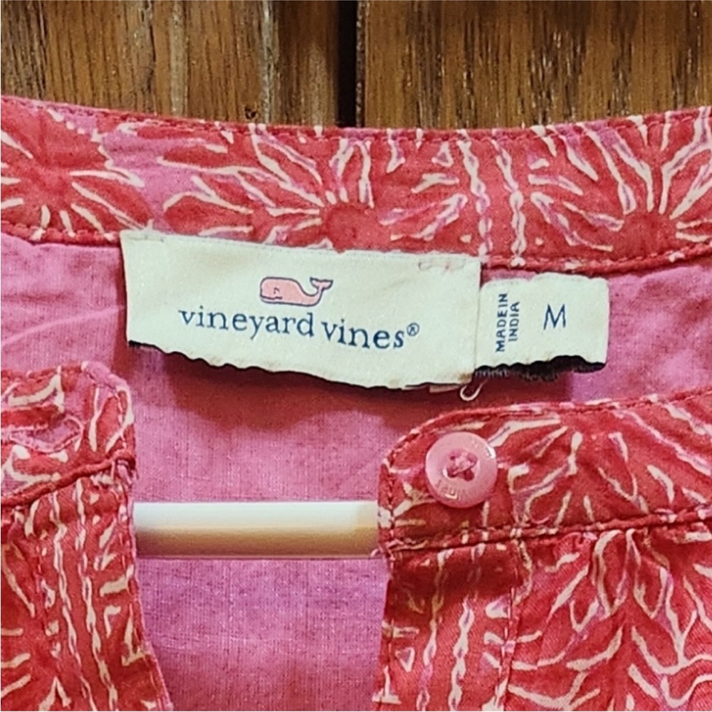 Vineyard Vines Pink Floral Print Long Sleeve Dress - Picture 2 of 5